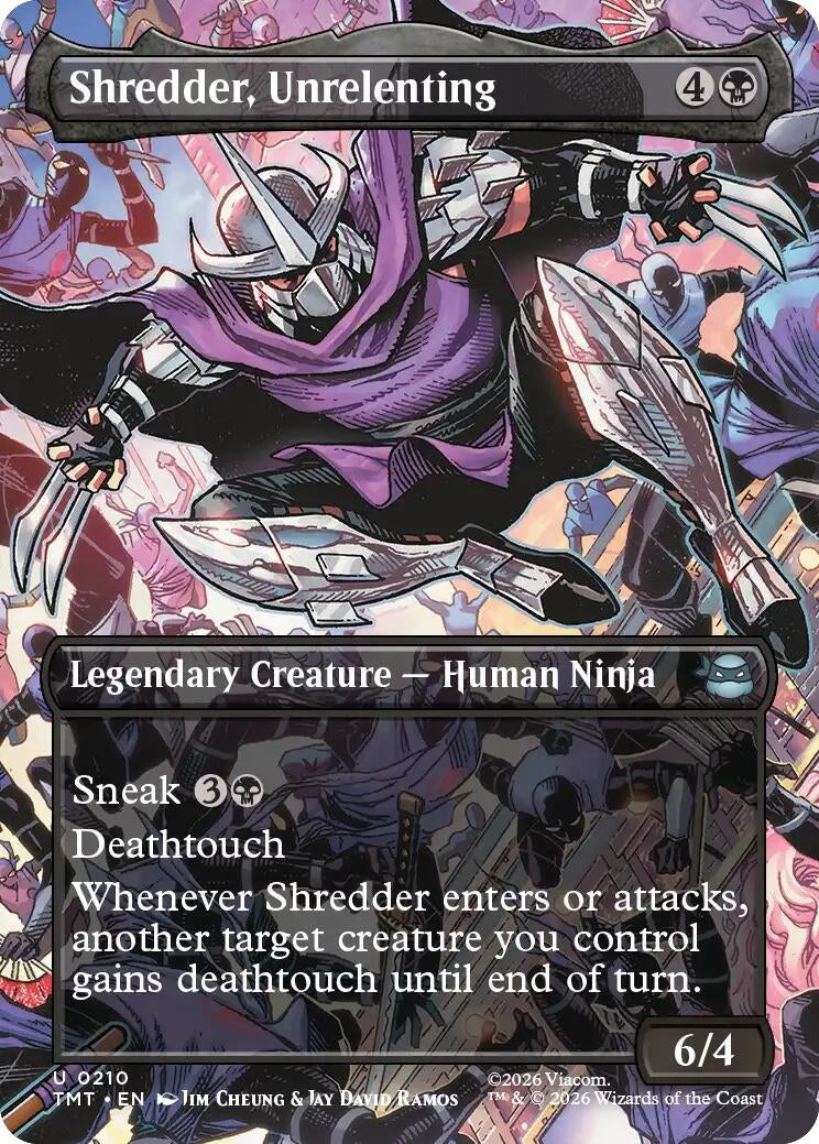 Image for Shredder, Unrelenting (Borderless) [210] - Magic: The Gathering