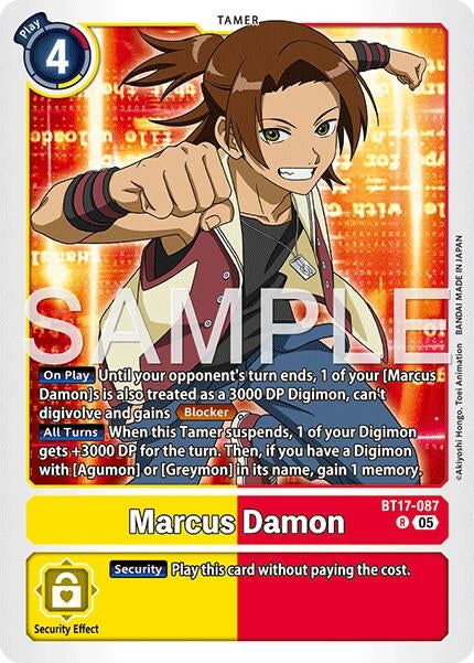 Image for Marcus Damon - BT17-087 (Reprint) [BT17-087 R] - Digimon Card Game