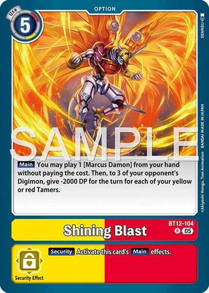 Image for Shining Blast (Reprint) [BT12-104 R] - Digimon Card Game