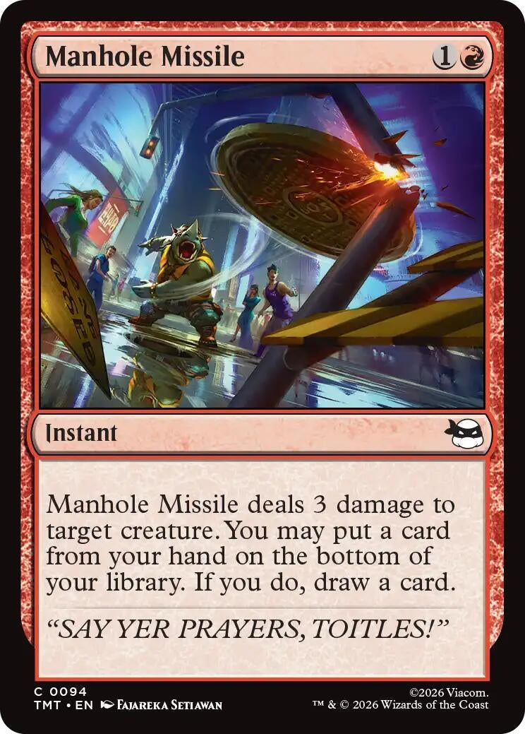 Image for Manhole Missile [94] - Magic: The Gathering