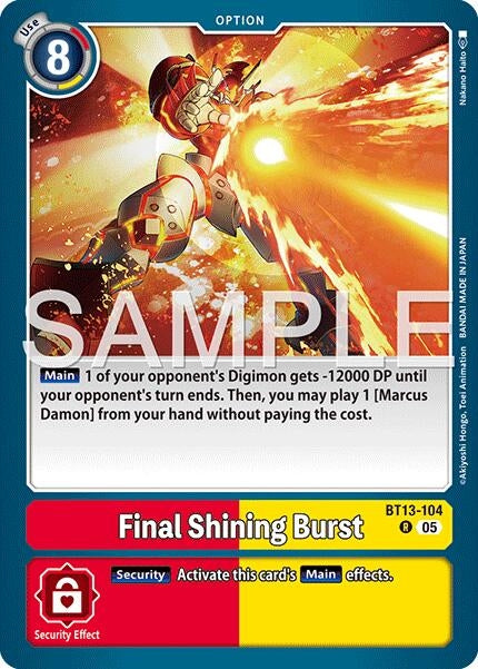 Image for Final Shining Burst (Reprint) [BT13-104 R] - Digimon Card Game
