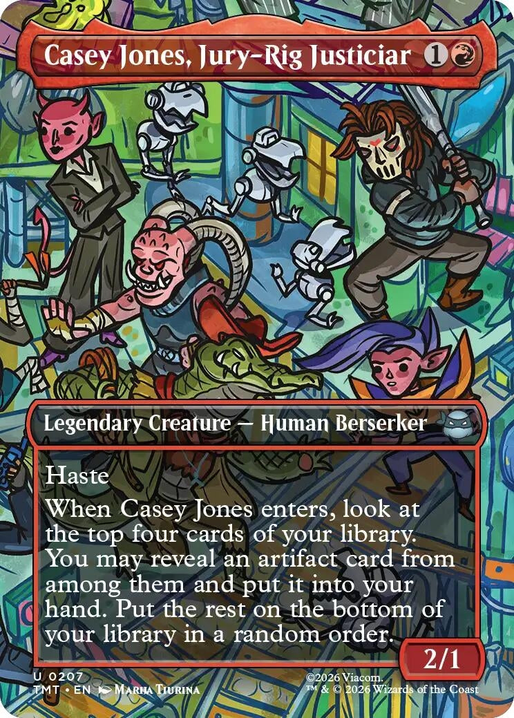 Image for Casey Jones, Jury-Rig Justiciar (Borderless) [207] - Magic: The Gathering
