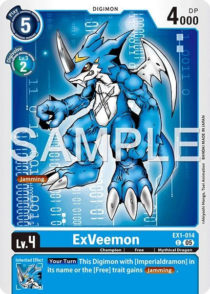 Image for ExVeemon - EX1-014 (Reprint) [EX1-014 C] - Digimon Card Game