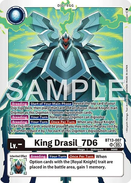Image for King Drasil_7D6 (Reprint) [BT13-007 SR] - Digimon Card Game