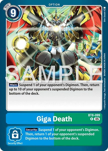 Image for Giga Death (Reprint) [BT8-099 R] - Digimon Card Game