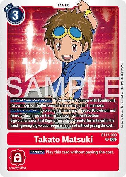 Image for Takato Matsuki - BT17-080 (Reprint) [BT17-080 R] - Digimon Card Game