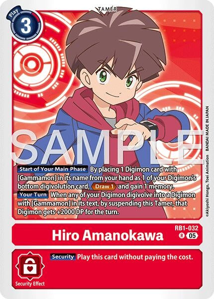 Image for Hiro Amanokawa - RB1-032 (Reprint) [RB1-032 R] - Digimon Card Game