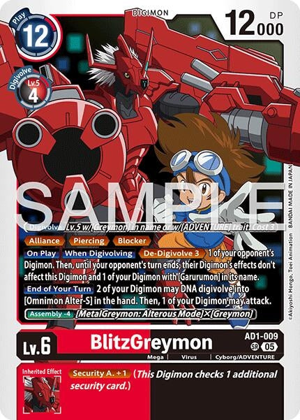 Image for BlitzGreymon [AD1-009 SR] - Digimon Card Game