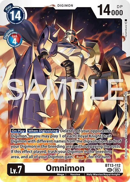 Image for Omnimon - BT13-112 (Reprint) [BT13-112 SEC] - Digimon Card Game