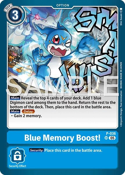 Image for Blue Memory Boost! (Reprint) [P-036 SR] - Digimon Card Game