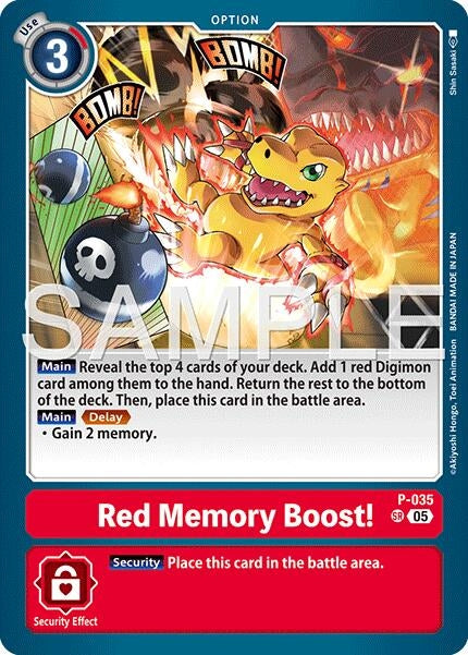 Image for Red Memory Boost! (Reprint) [P-035 SR] - Digimon Card Game