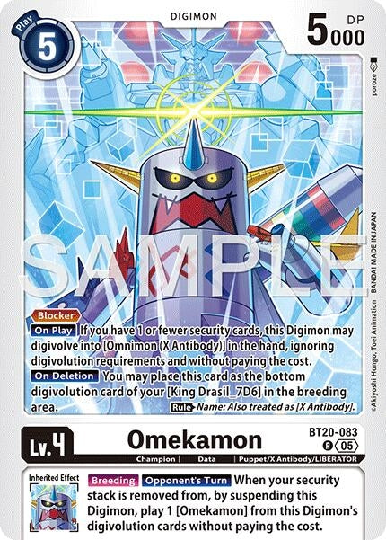 Image for Omekamon - BT20-083 (Reprint) [BT20-083 R] - Digimon Card Game