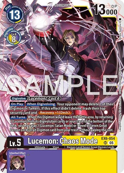 Image for Lucemon: Chaos Mode (Reprint) [EX6-054 SR] - Digimon Card Game