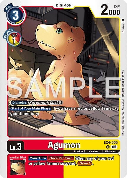 Image for Agumon - EX4-005 (Reprint) [EX4-005 U] - Digimon Card Game