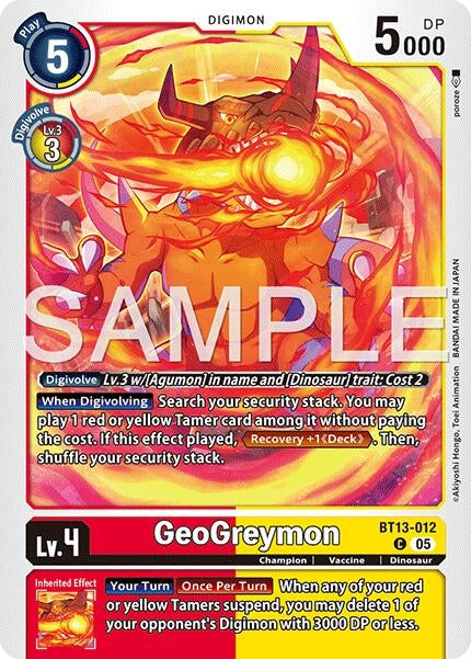 Image for Geogreymon - BT13-012 (Reprint) [BT13-012 C] - Digimon Card Game