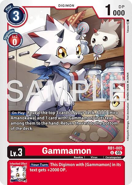 Image for Gammamon - RB1-005 (Reprint) [RB1-005 U] - Digimon Card Game