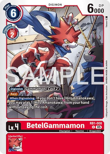 Image for BetelGammamon - RB1-008 (Reprint) [RB1-008 C] - Digimon Card Game