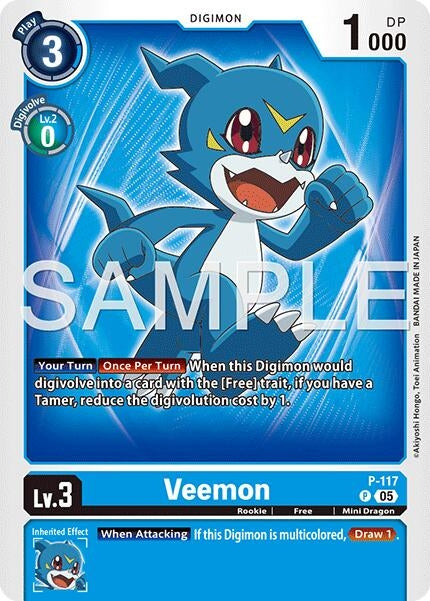 Image for Veemon - P-117 (Reprint) [P-117 P] - Digimon Card Game
