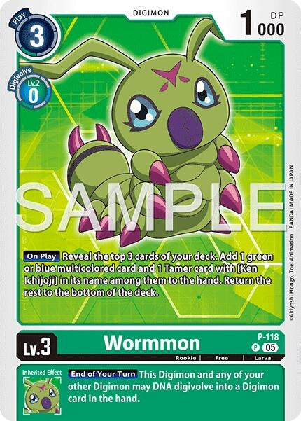 Image for Wormmon - P-118 (Reprint) [P-118 P] - Digimon Card Game