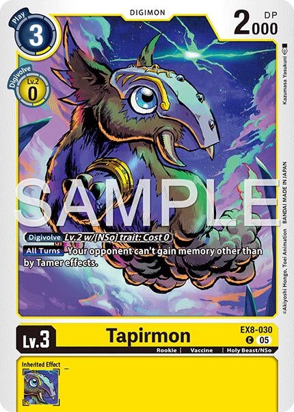 Image for Tapirmon (Reprint) [EX8-030 C] - Digimon Card Game