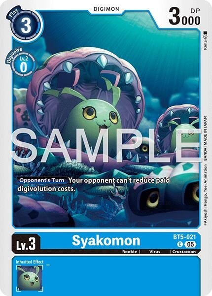 Image for Syakomon (Reprint) [BT5-021 C] - Digimon Card Game