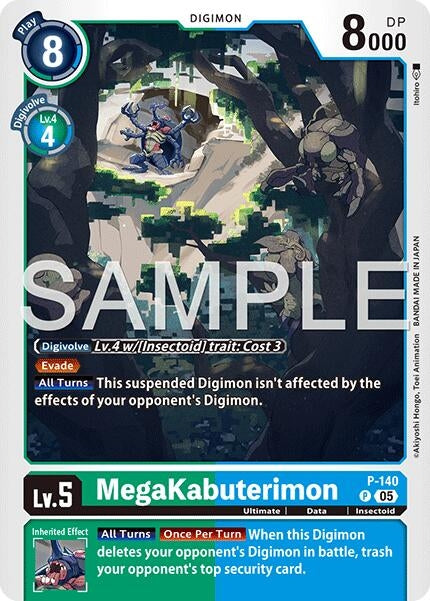 Image for MegaKabuterimon P-140 (Reprint) [P-140 P] - Digimon Card Game