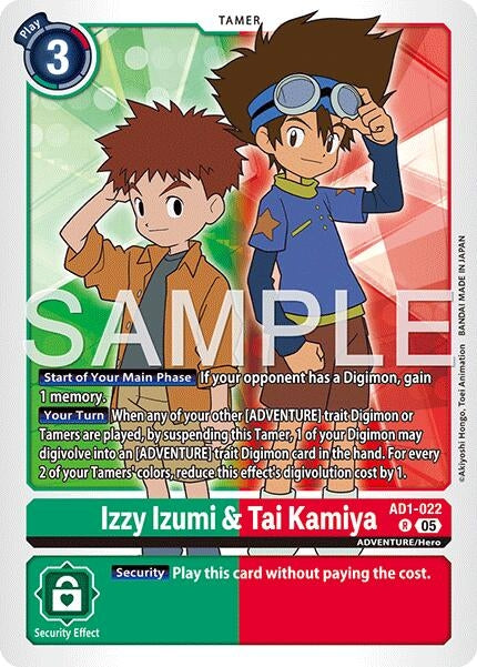 Image for Izzy Izumi & Tai Kamiya [AD1-022] - Digimon Card Game