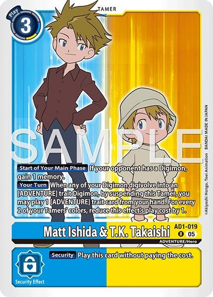 Image for Matt Ishida & T.K. Takaishi [AD1-019] - Digimon Card Game