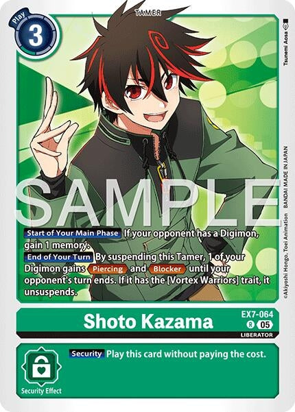 Image for Shoto Kazama (Reprint) [EX7-064 R] - Digimon Card Game