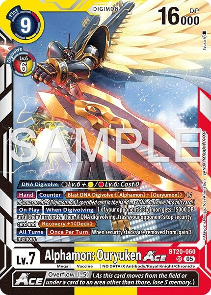 Image for Alphamon: Ouryuken ACE (Reprint) [BT20-060 SR] - Digimon Card Game