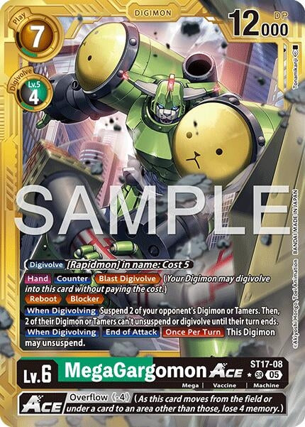 Image for MegaGargomon ACE (Gold Border) [ST17-08 SR] - Digimon Card Game