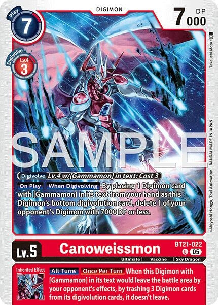 Image for Canoweissmon (Reprint) [BT21-022 U] - Digimon Card Game