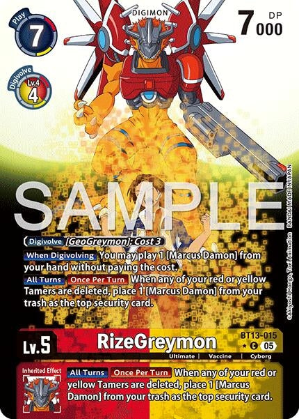 Image for RizeGreymon - BT13-015 (Alternate Art) [BT13-015 C] - Digimon Card Game