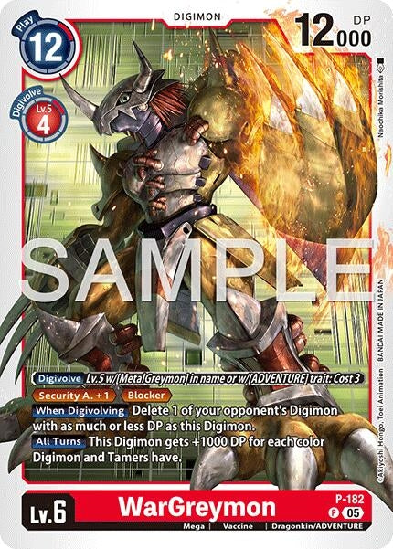 Image for WarGreymon - P-182 (Reprint) [P-182 P] - Digimon Card Game