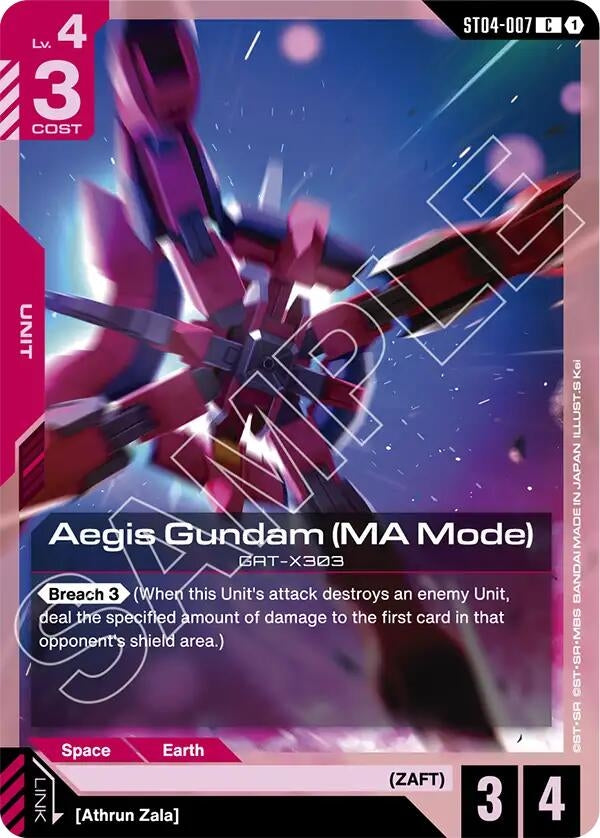 Image for Aegis Gundam (MA Mode) [ST04-007] - Gundam Card Game