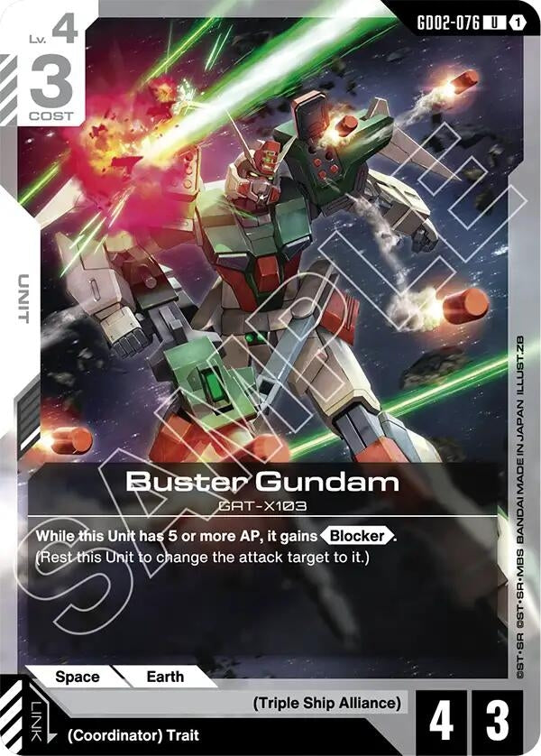 Image for Buster Gundam [GD02-076] - Gundam Card Game