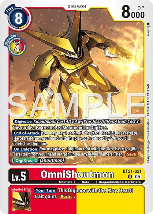 Image for OmniShoutmon (Reprint) [BT21-021 U] - Digimon Card Game