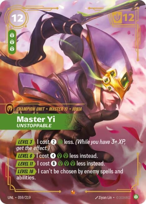 Image for Master Yi - Unstoppable [059/219] - Riftbound: League of Legends Trading Card Game