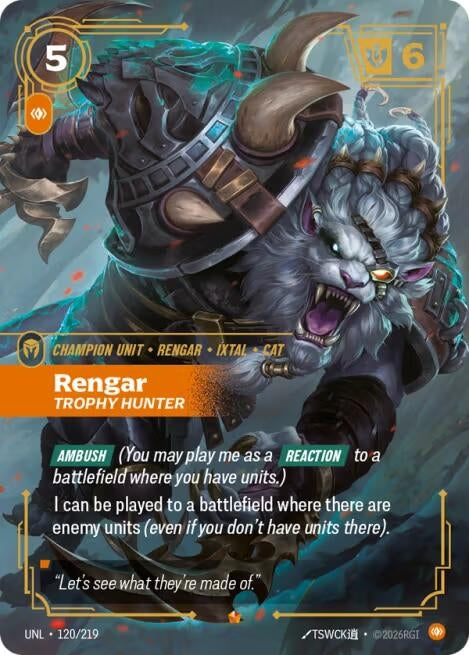 Image for Rengar - Trophy Hunter [120/219] - Riftbound: League of Legends Trading Card Game