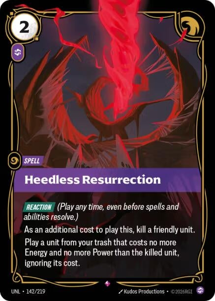 Image for Heedless Resurrection [142/219] - Riftbound: League of Legends Trading Card Game
