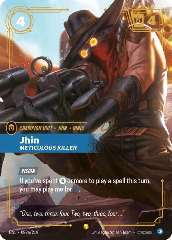 Image for Jhin - Meticulous Killer (Alternate Art) [089a/219] - Riftbound: League of Legends Trading Card Game