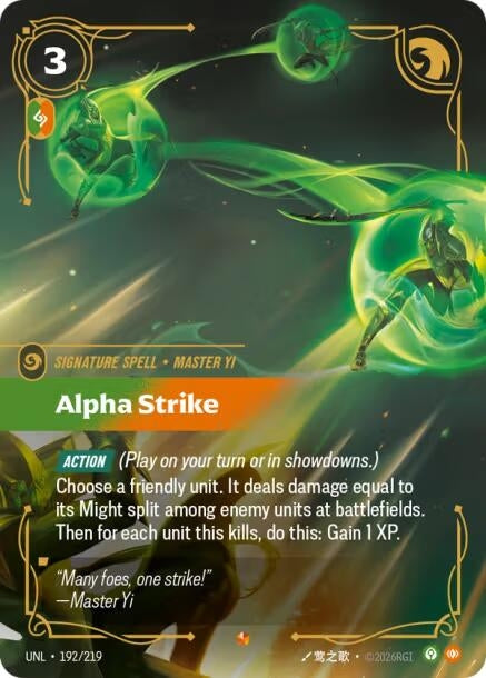 Image for Alpha Strike [192/219] - Riftbound: League of Legends Trading Card Game