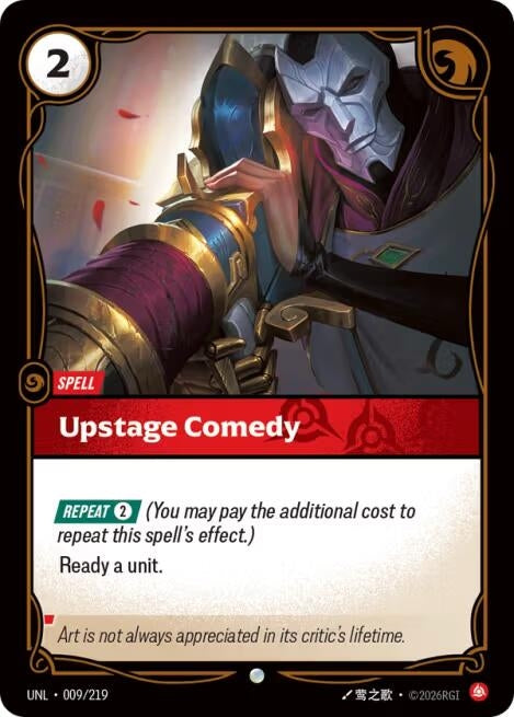 Image for Upstage Comedy [009/219] - Riftbound: League of Legends Trading Card Game