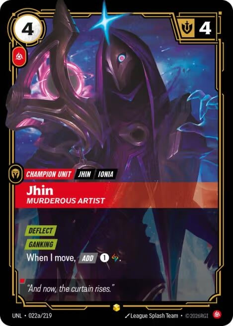 Image for Jhin - Murderous Artist (Alternate Art) [022a/219] - Riftbound: League of Legends Trading Card Game