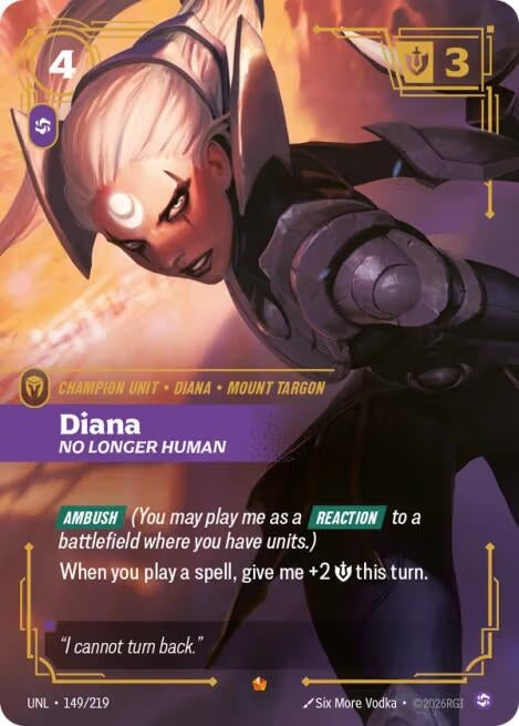 Image for Diana - No Longer Human [149/219] - Riftbound: League of Legends Trading Card Game