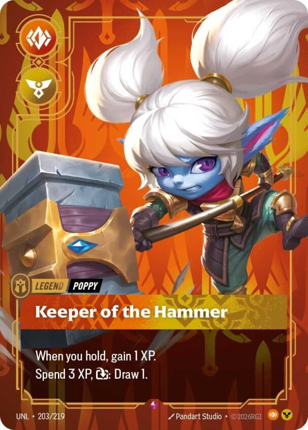 Image for Poppy - Keeper of the Hammer [203/219] - Riftbound: League of Legends Trading Card Game