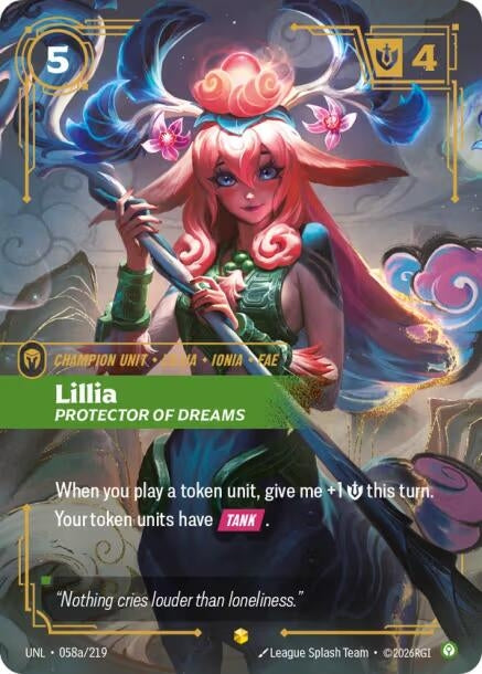 Image for Lillia - Protector of Dreams (Alternate Art) [058a/219] - Riftbound: League of Legends Trading Card Game