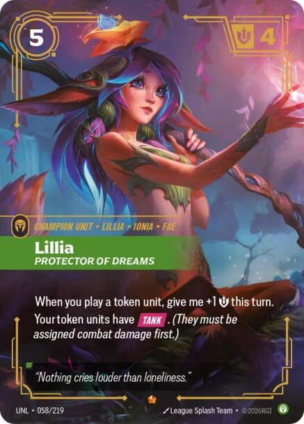 Image for Lillia - Protector of Dreams [058/219] - Riftbound: League of Legends Trading Card Game