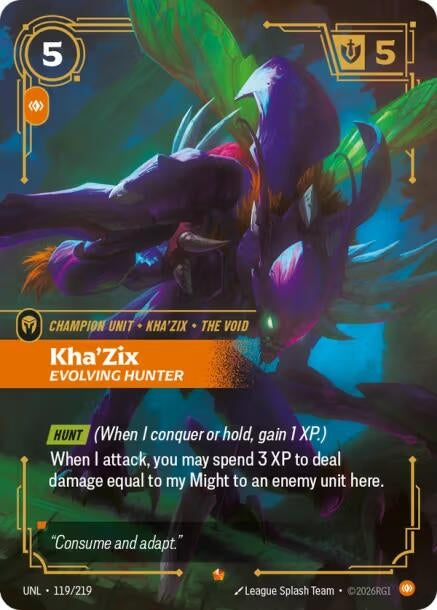 Image for Kha'Zix - Evolving Hunter [119/219] - Riftbound: League of Legends Trading Card Game