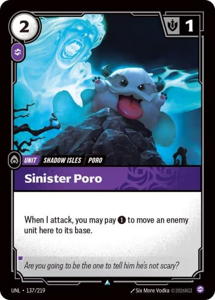 Image for Sinister Poro [137/219] - Riftbound: League of Legends Trading Card Game